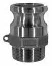 5" Stainless Steel Male Camlock x 5" Male Pipe (npt) Adapter - Style F - Factory Direct Hose