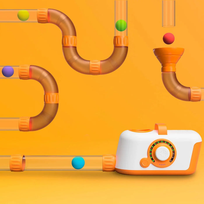 Air Toobz toy on an orange background