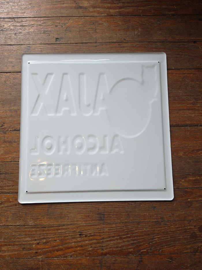 Ajax Antifreeze metal sign