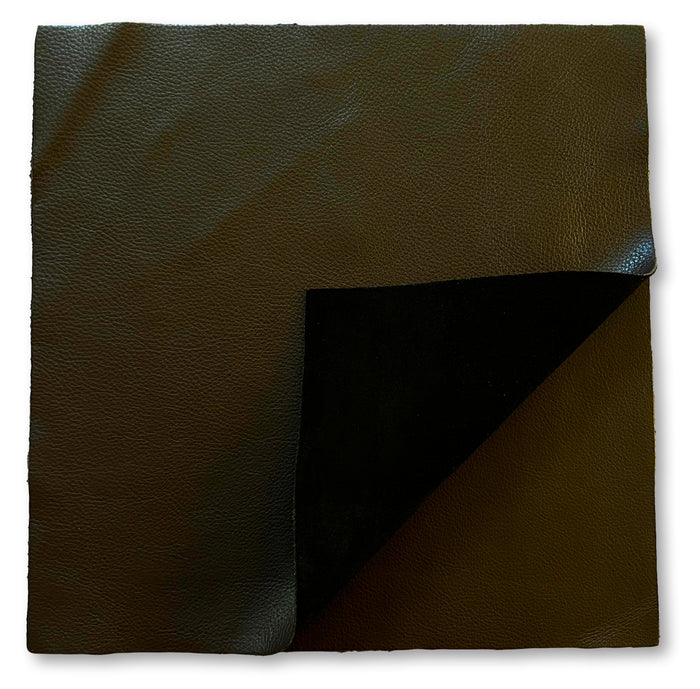 Chocolate Cowhide Leather Sheets, 12 × 12 in alternate view showing color and surface finish