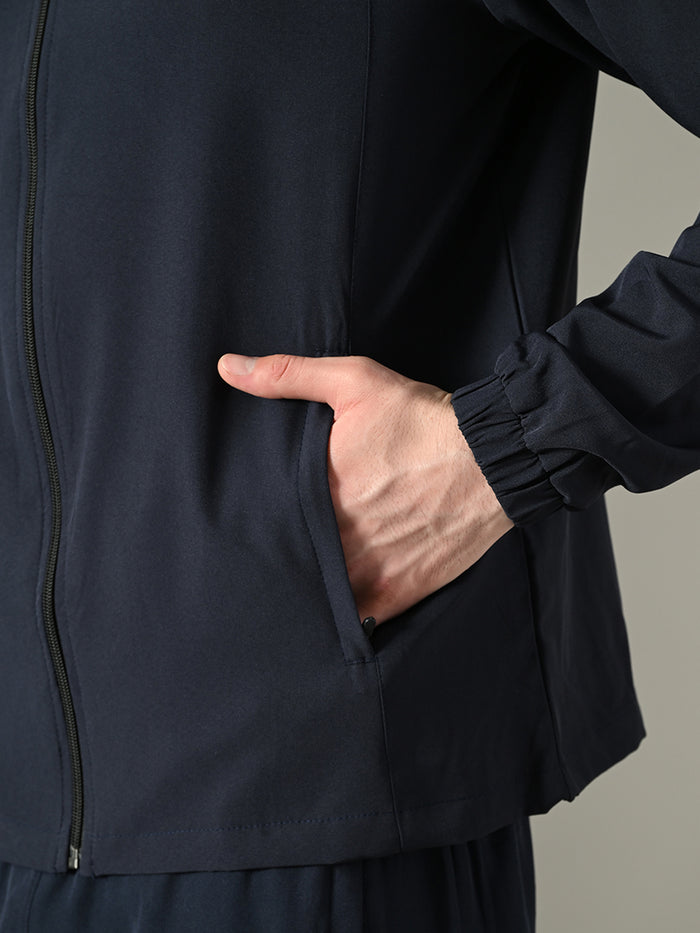 Dpassion Men Hooded Training Jacket Navy Performance Activewear - Dpassion