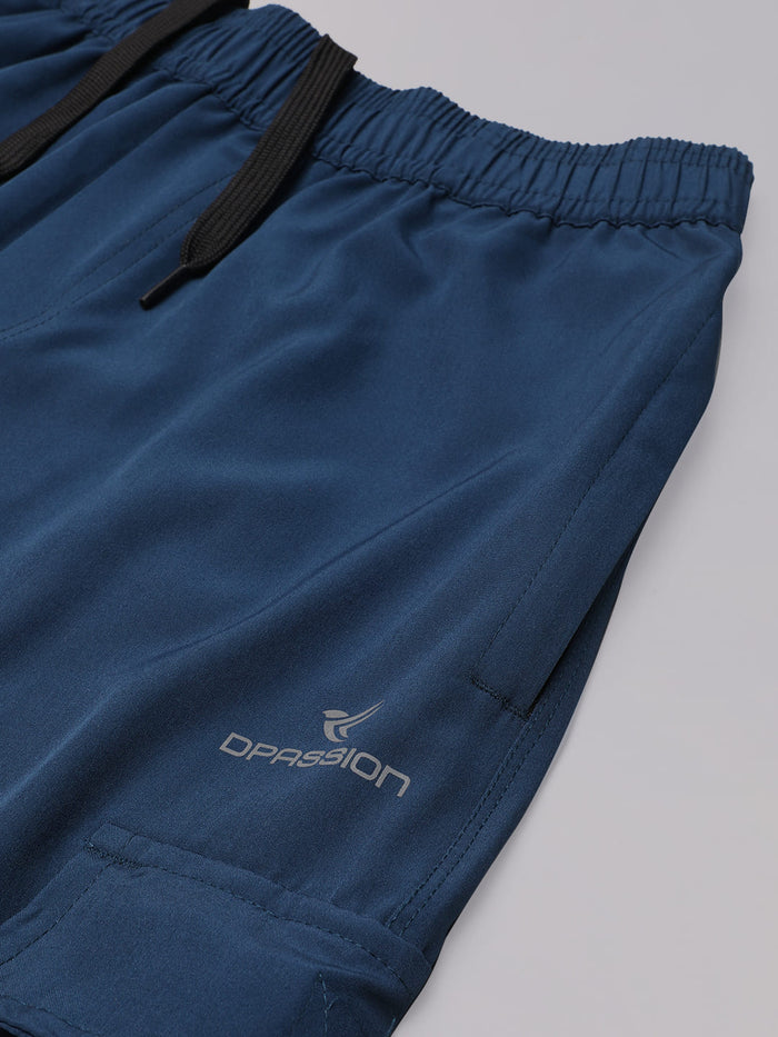 Dpassion Men’s Navy Cargo Track Pants Performance Activewear