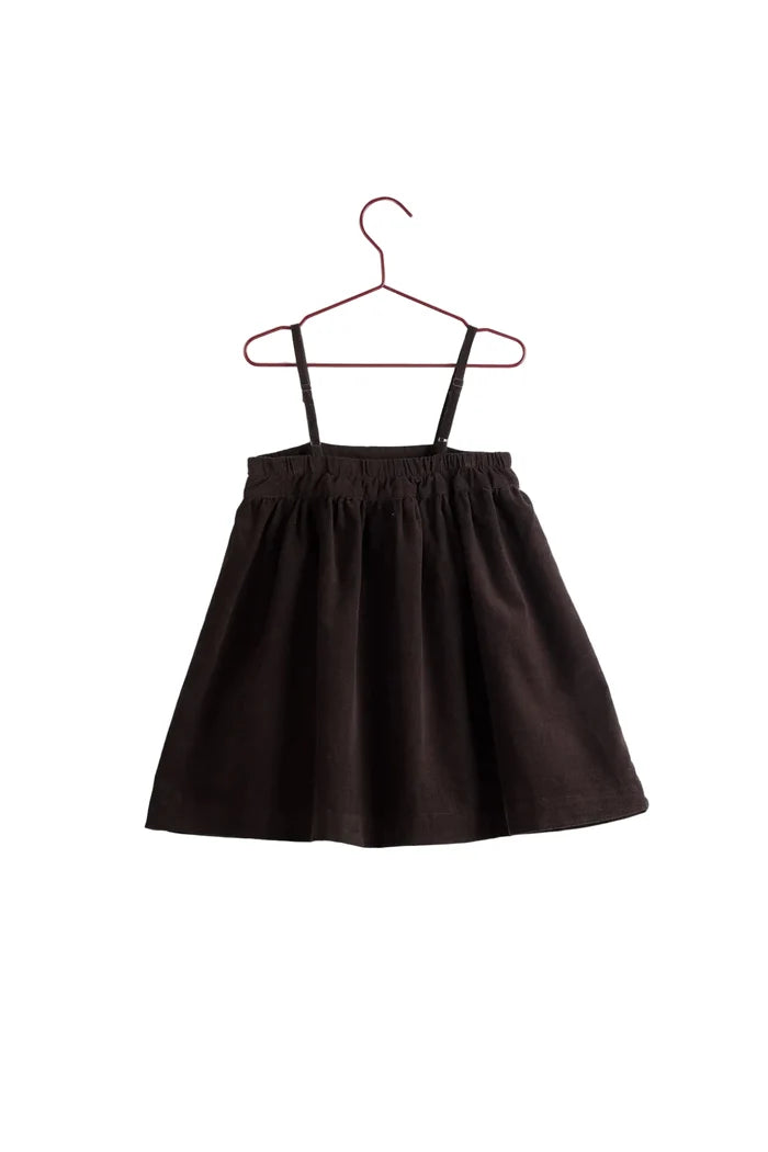 dress corduroy spaghetti strap jumper - cocoa