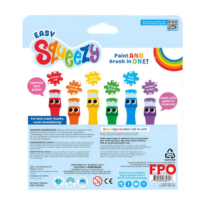 Easy Squeezy Squeezable Poster Paint Brushes