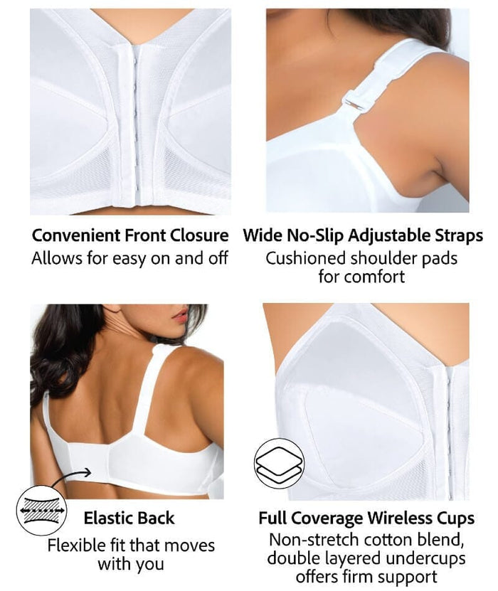 Exquisite Form Fully Front Close Wire-Free Classic Support Bra - Nude Bras
