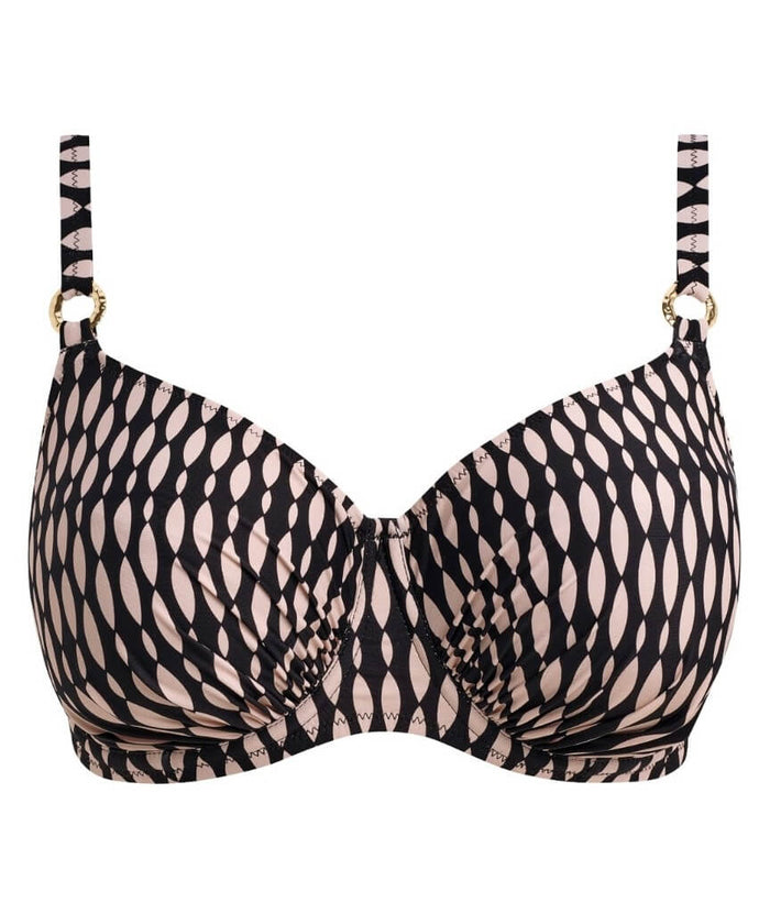 Fantasie Swim Shell Bay Underwire Gathered Full Cup Bikini Top - Desert Blush