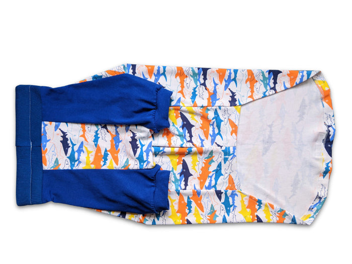 Jax & Molly's Shark Raglan Dog Pajamas