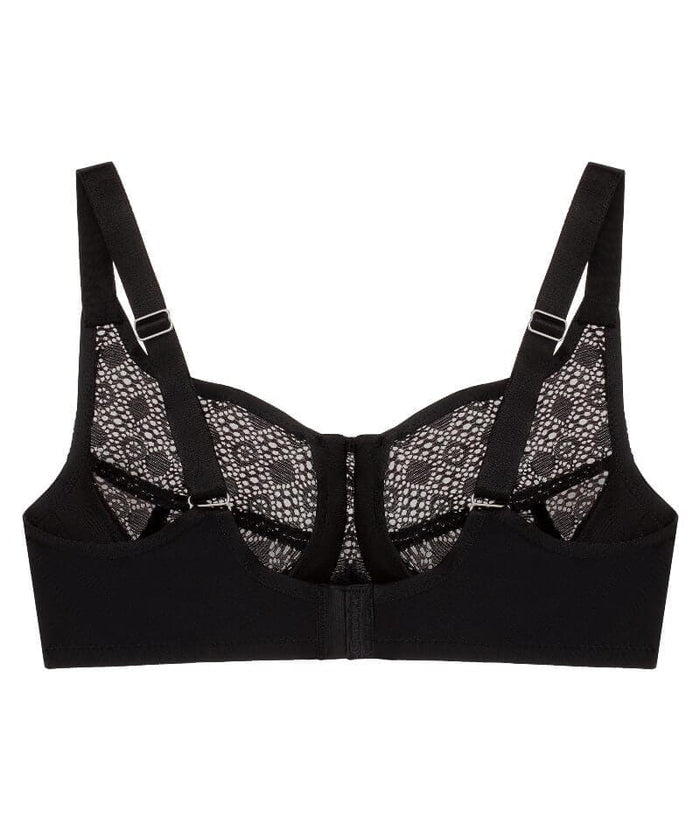 Glamorise Lace Comfort WonderWire Bra - Black Bras