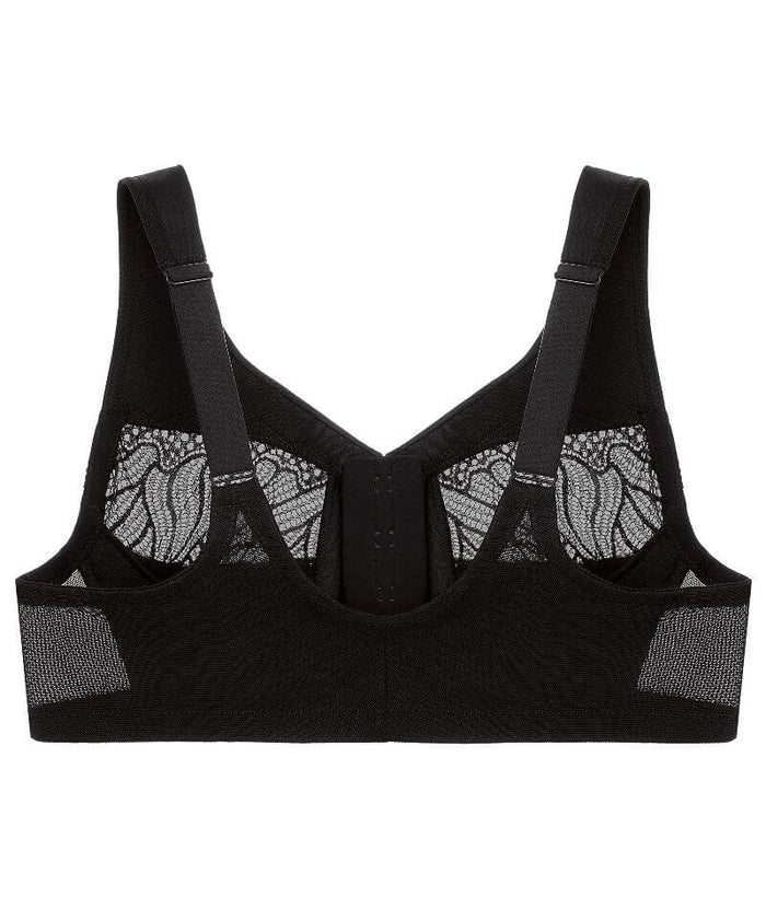 Glamorise Magiclift Natural Shape Wire-Free Front-Closure Bra - Black Bras