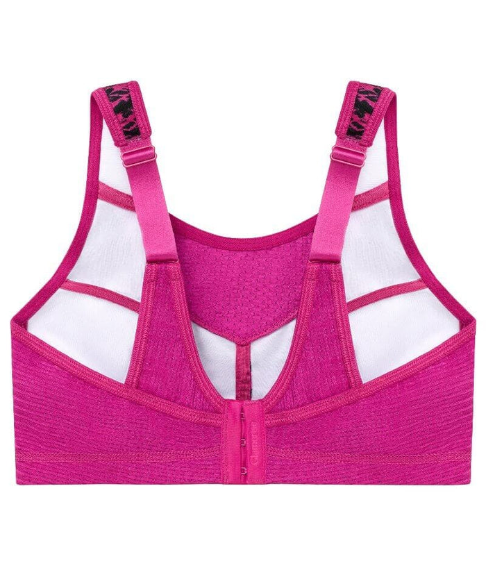 Glamorise No-Bounce Camisole Elite Wire-free Sports Bra - Fuchsia Print Bras