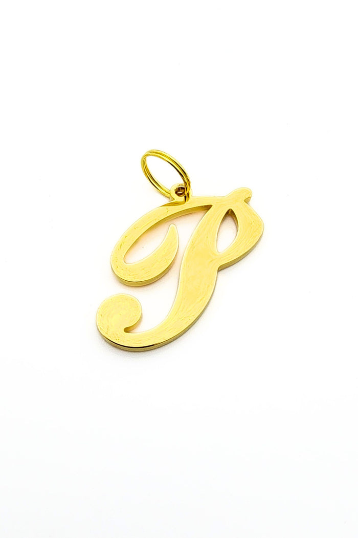 Gold initial letter pendant jewelry tag for dogs, pet ID tag for small and big dogs, bling for dogs, charms for dogs