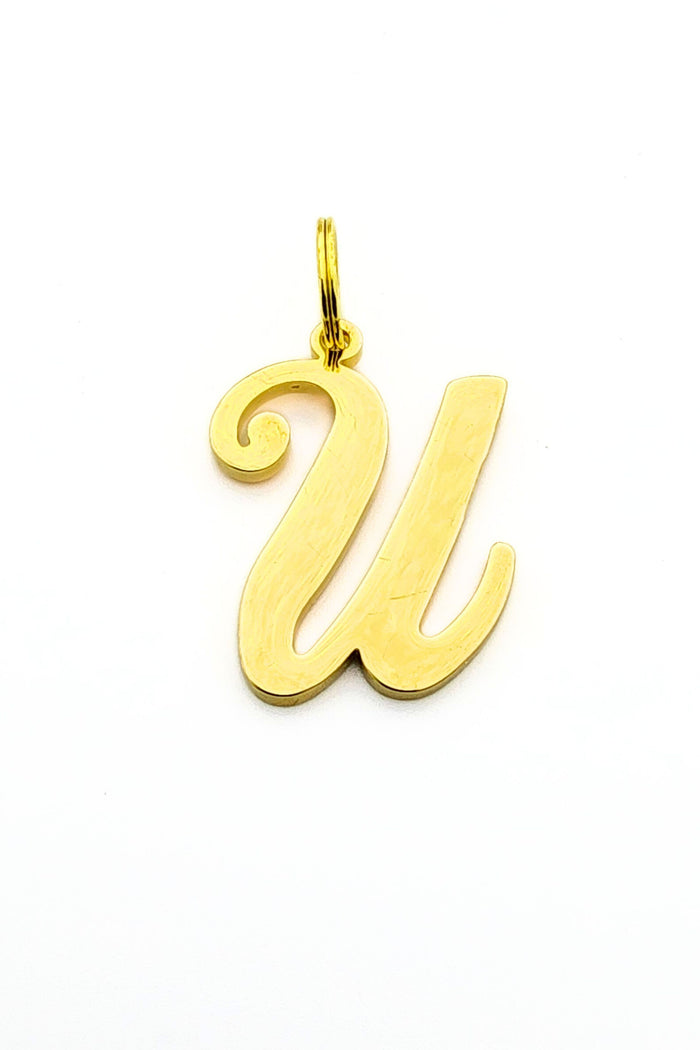 Initial Letter Jewelry Dog Tag - U