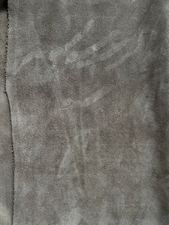 Khaki Cow Suede close view showing grain and texture
