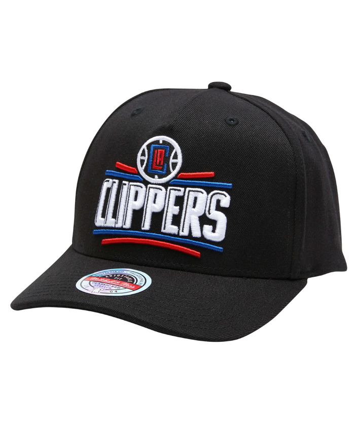 LA Clippers 'Classic Red' SnapBack Hat by Mitchell & Ness (Black)