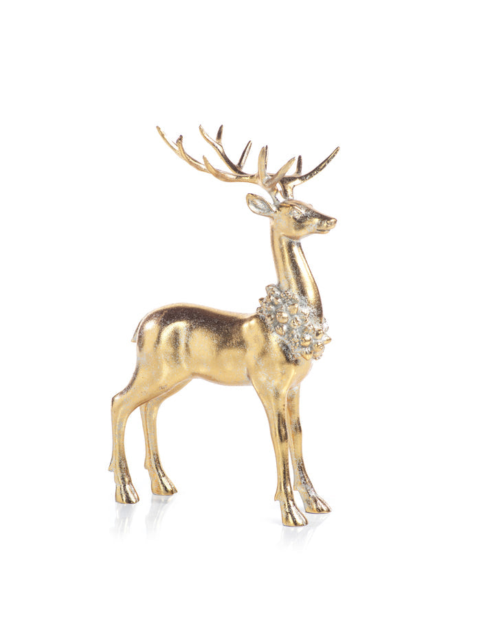 Large Deer with Ornamental Wreath - Holiday Decor by Carlyle Avenue