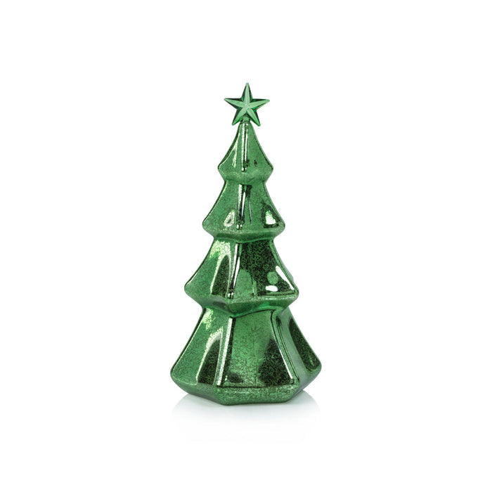 LED Hexagon Antique Tree with Star Design - Green - Holiday Decor by Carlyle Avenue
