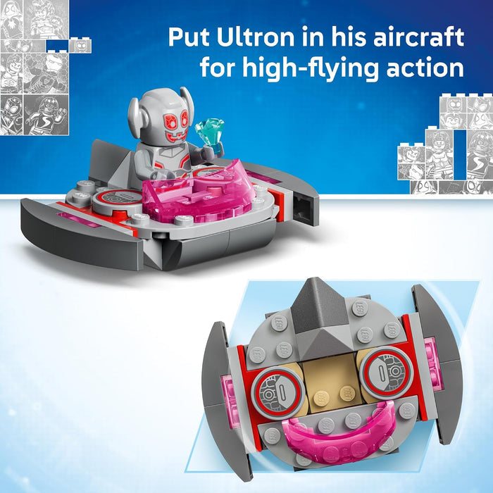 Toy robot in an aircraft with instructions on how to use it