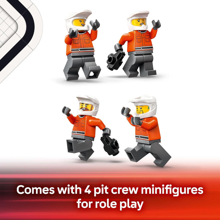 Lego 60443 - City F1 Pit Stop & Pit Crew with Ferrari Car