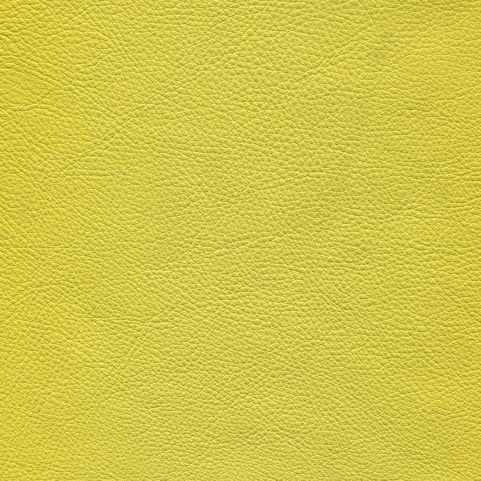 Lemon Yellow Full-Aniline Cowhide close view showing grain and texture