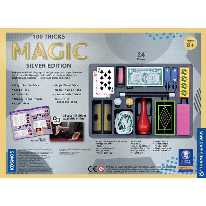 Reverse side of the box for Magic Silver Edition on a white background.