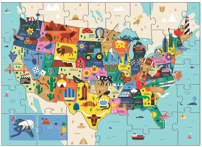 Map Of The U.S.A. 70 Piece Puzzle