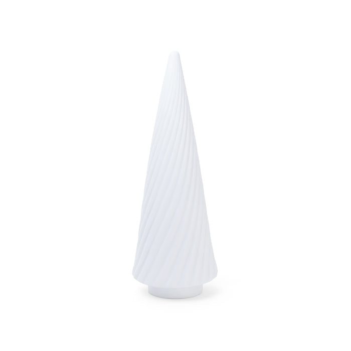 Matt White Porcelain Snow Swirl Tree - 15.25 in