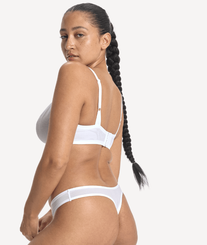 Nala Mesh Underwire Bra - Snow Cone