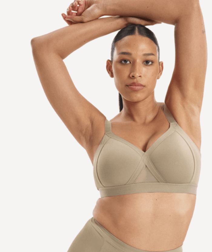 Nala Padded Support Wirefree Bralette Bra - Porcini Mushroom