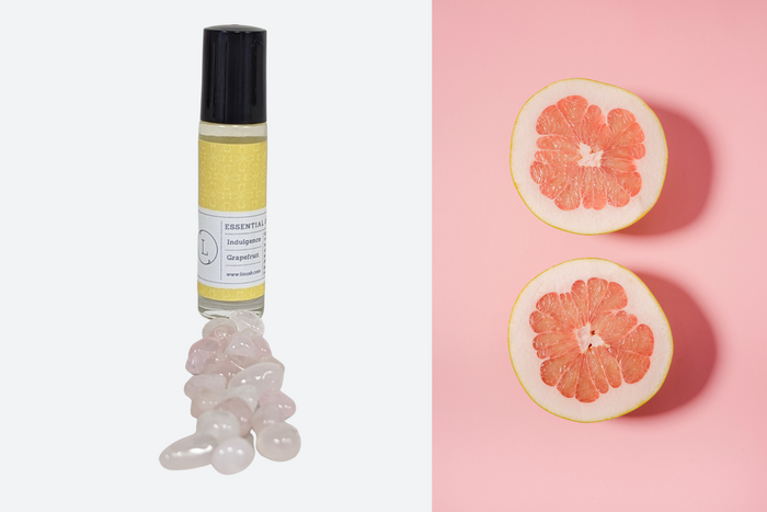 Lizush Natural Essential Oil Roll-On Set – 5 Aromatherapy Oils Grapefruit bottle