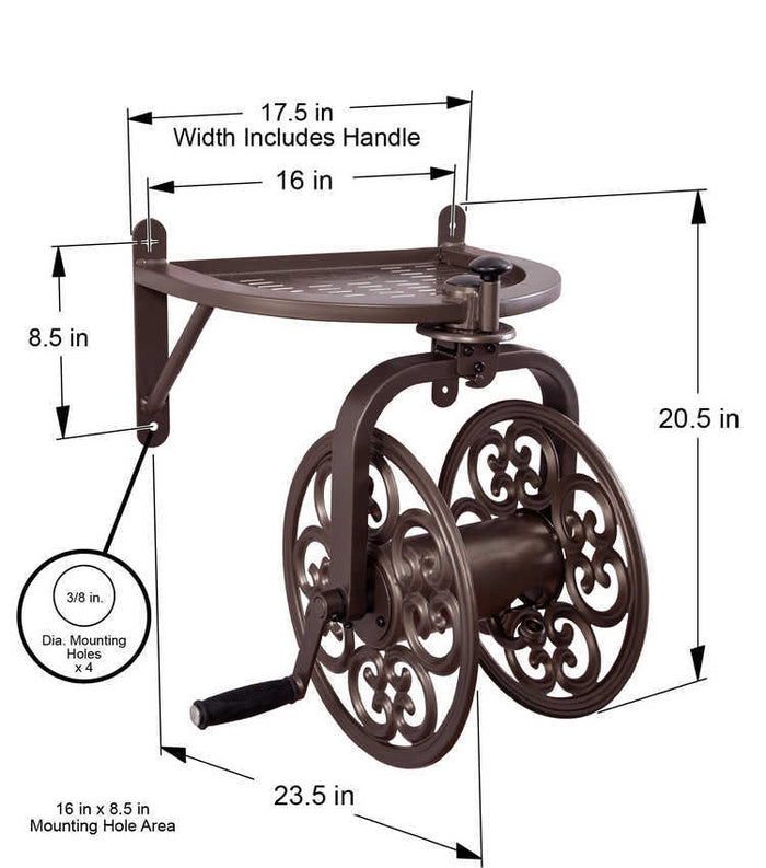 Navigator Rotating Hose Reel - 5/8 x 125 ft Capacity - Factory Direct Hose