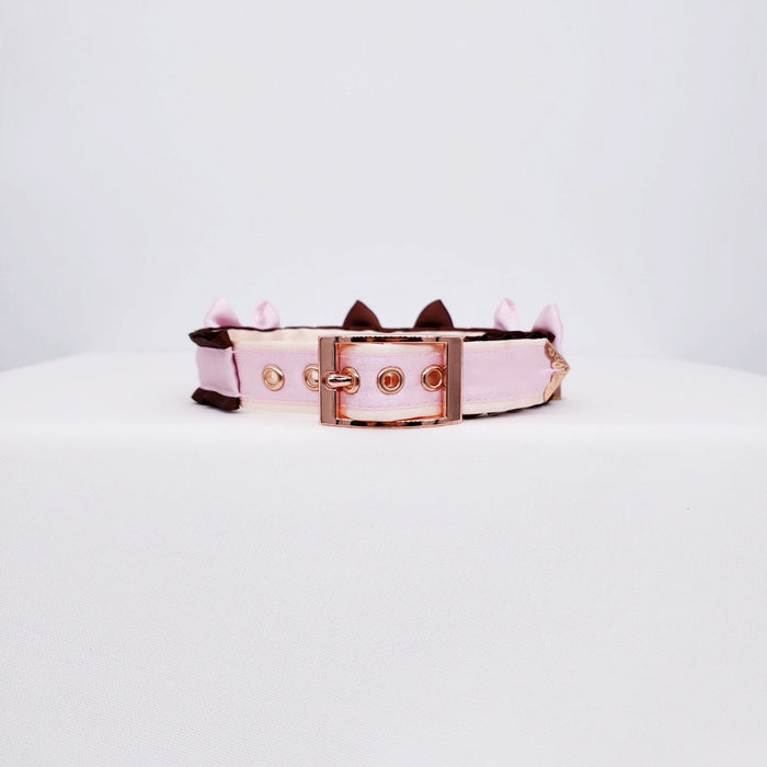 Neapolitan - Chocolate, Pink, Cream Pet Play Collar