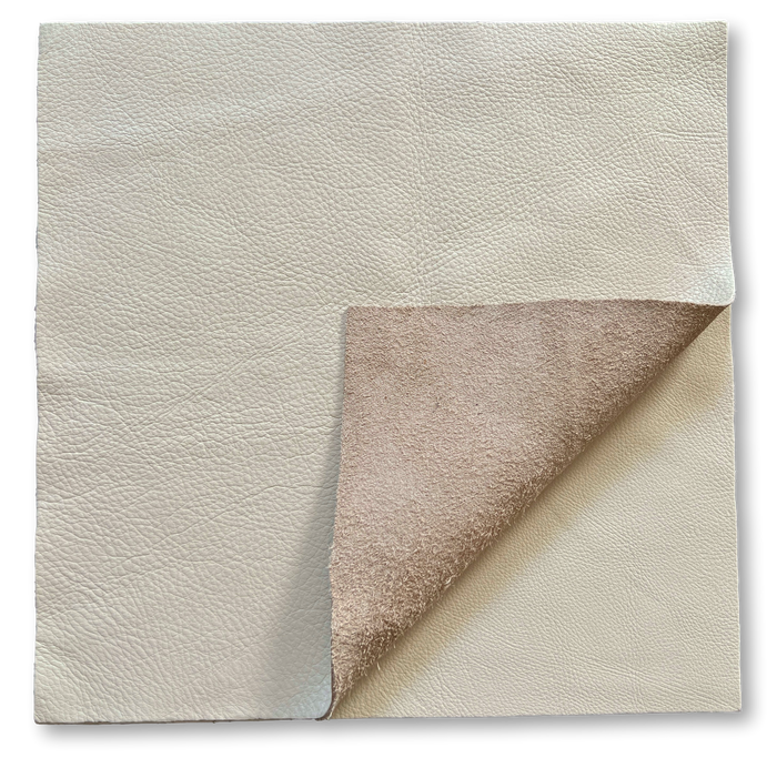 Off White Cowhide Leather Sheets, 12 × 12 in alternate view showing color and surface finish