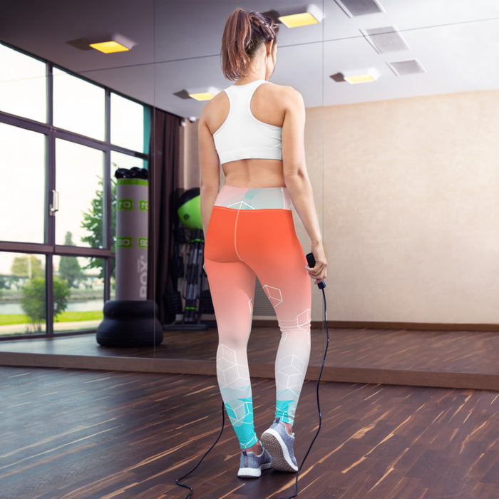 Ombre Geometric Yoga Leggings
