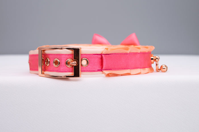 Peach Pink and Rose Gold Luxury Collar