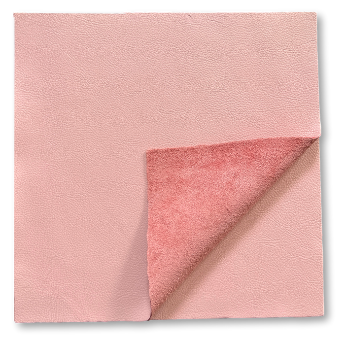 Pink Cowhide Leather Sheets, 12 × 12 in alternate view showing color and surface finish