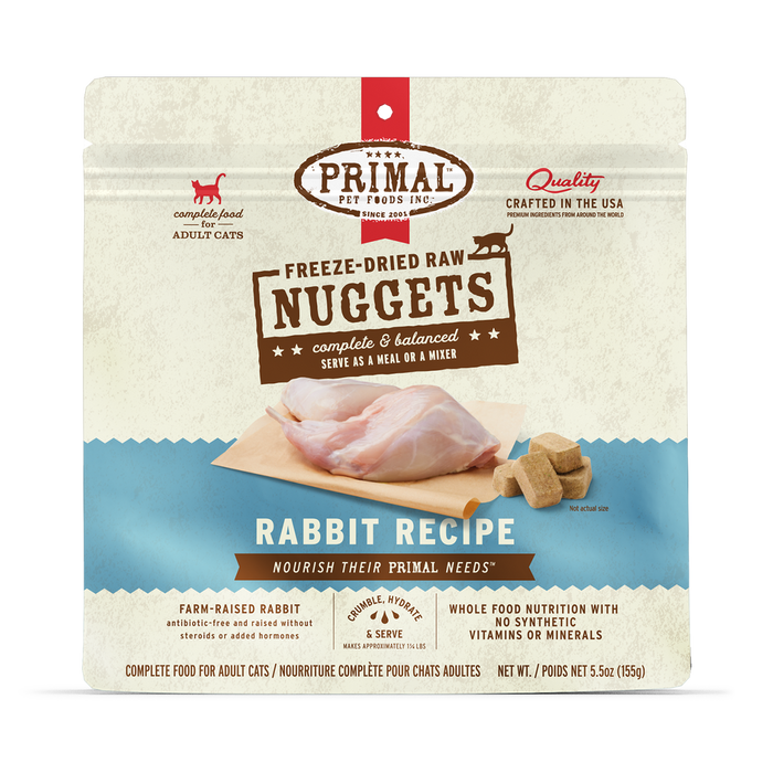 Primal Raw Freeze-Dried Rabbit Cat Food