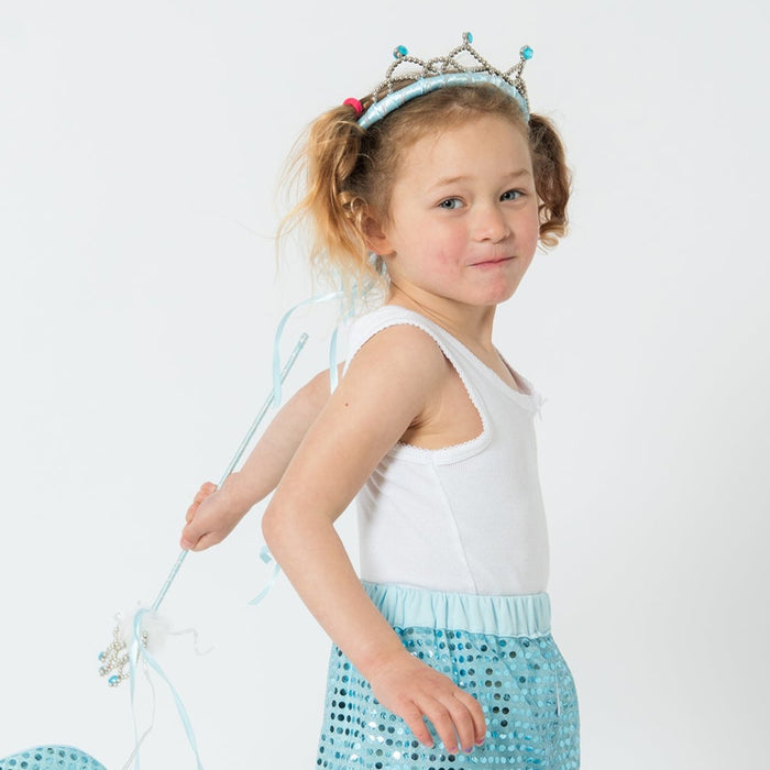 Princess Crown + Tiara Set - Light Blue