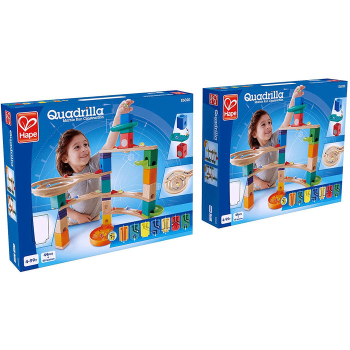 Packaging for the Quadrilla Cliffhanger Marble Run on a white background