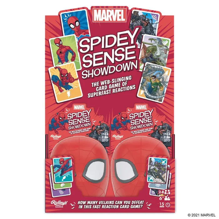 Packaging for Spidey Sense Showdown on a white background