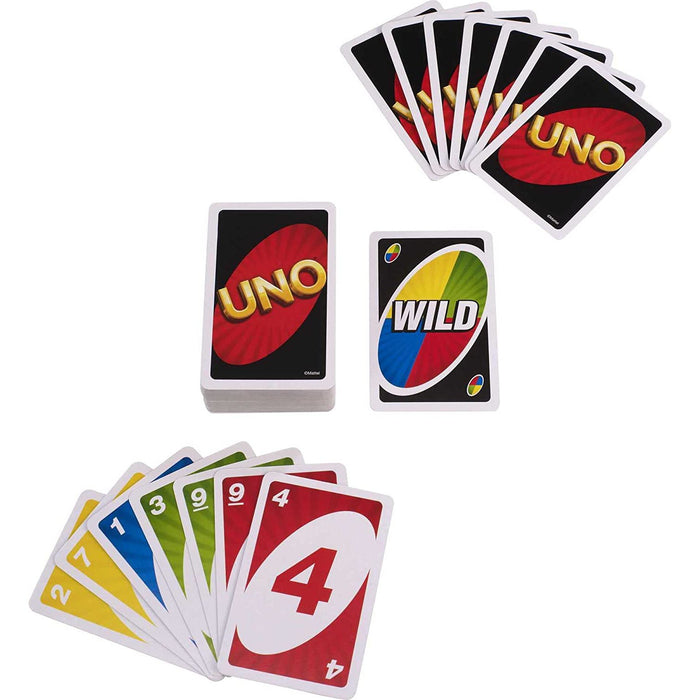 Deck of Uno and cards displayed on a white background