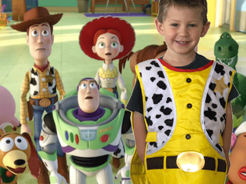 woody vest on boy