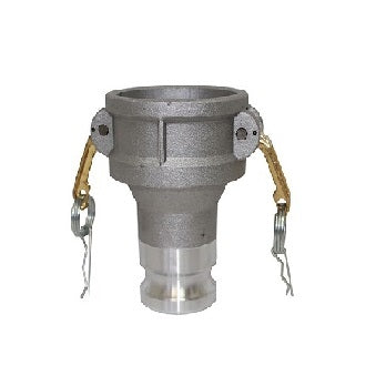 4" Aluminum Female Camlock x 3" Male Camlock adapter