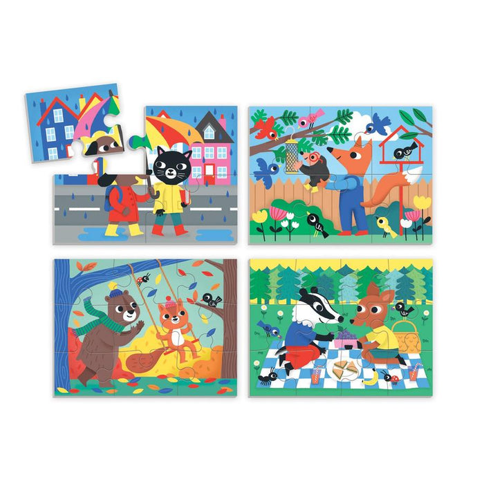 4 in a Box Puzzle Set