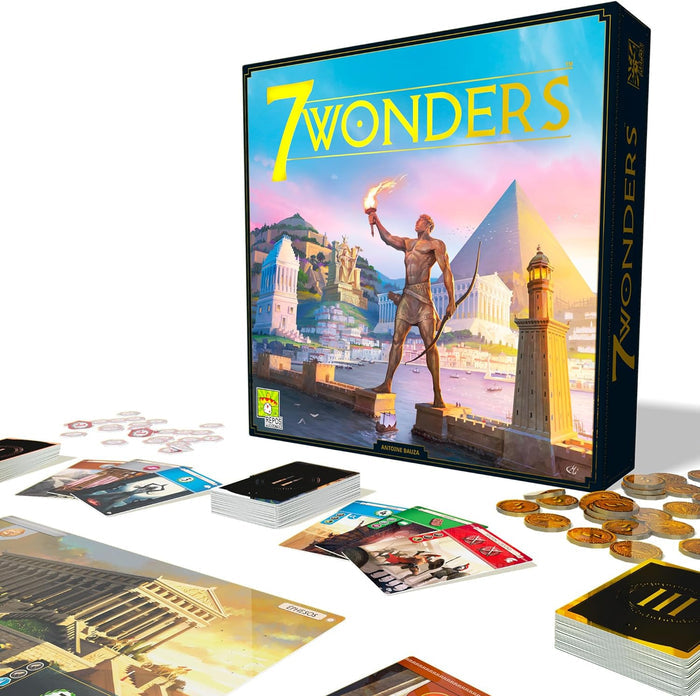 7 Wonders Box and contents displayed on a white background