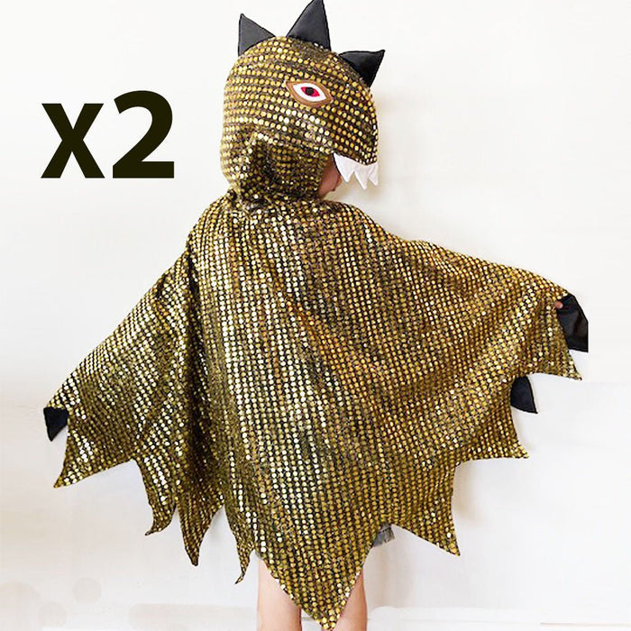 The Golden Dragon Cape x 2 - letsdressup.com.au - Boys Dress Ups