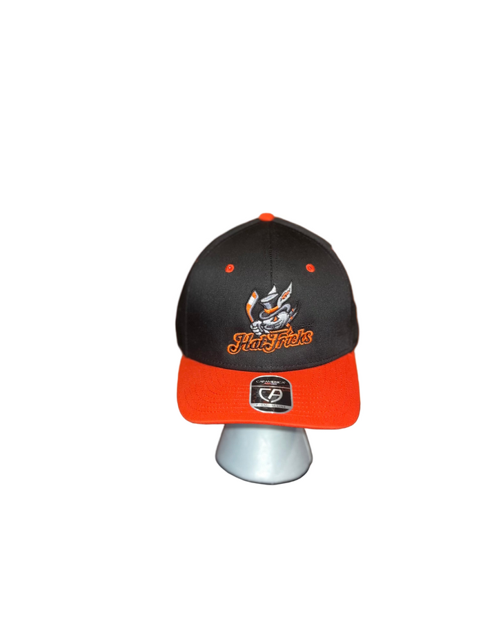 Black & Blood Orange Snapback