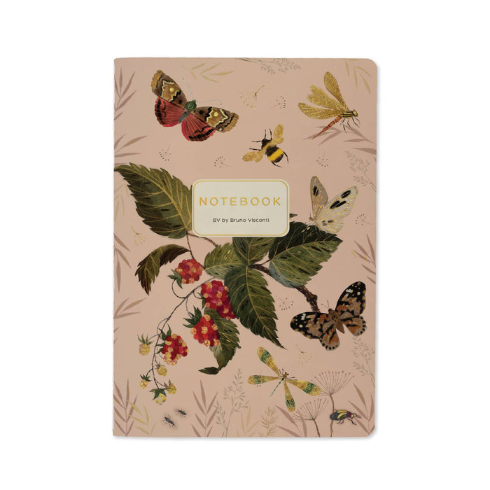 A5 Notebook - Butterflies and Berries