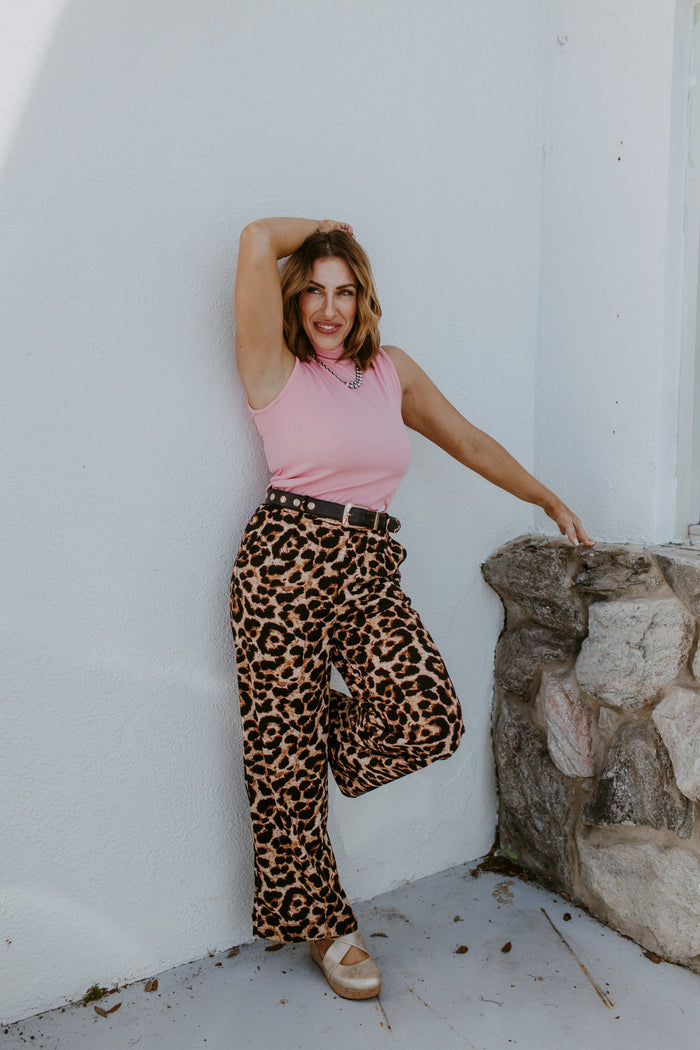 Add To Cart Pants In Leopard - Reg & Curvy