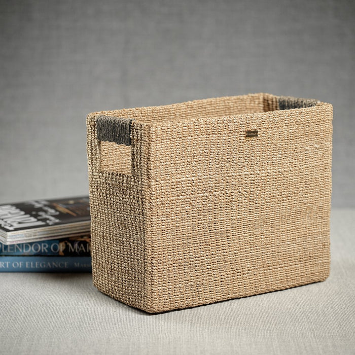 Alex Rectangular Abaca Magazine Basket - Baskets by Carlyle Avenue