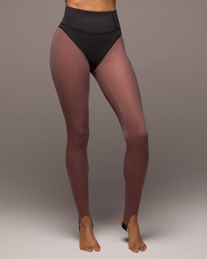 Ambient Stirrup Legging - Mauve Mist/Black